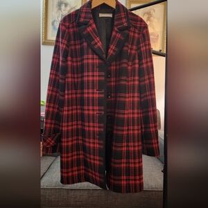 Jones New York Red & Black Plaid Tailored Jacket – Women's XL